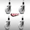 Service Caster 5'' SS Nylon Wheel Swivel 1-3/8'' Expanding Stem Caster Set, 4PK SCC-SSEX20S514-NYS-138-4 - alternate 2